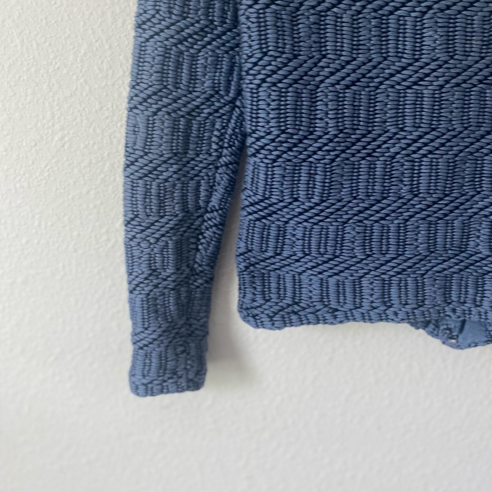 Loft Women’s Asymetric ZipUp Long Sleeve Sweater Jacket in Cobalt Blue Size XSP - Picture 13 of 16